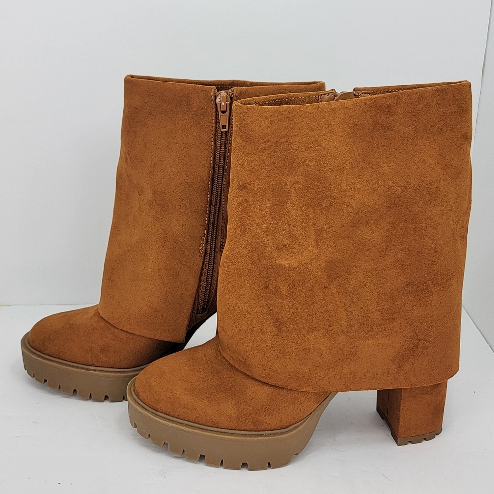 INC International Women's Acelina Fold-Over Cuffed Dress Booties SIZE 9